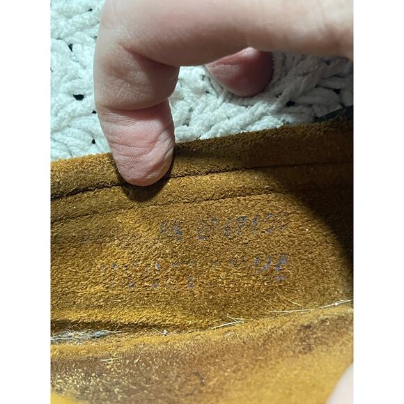 Minnetonka Moccasins El Paso Moc II Suede Flats Slip On Aztec Womens 9.5 Brown - Picture 11 of 12